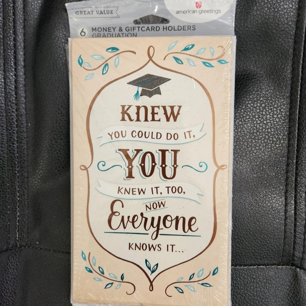 American Greetings Graduation Card Money Holders 6 Gift Card Holder